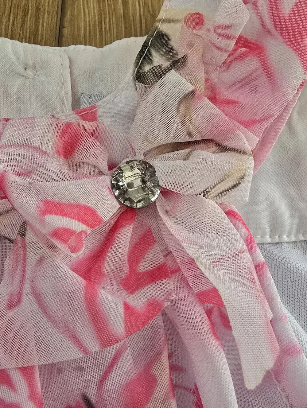 Blueberi Baby Girls Pink Rose Floral Ruffle Dress with Matching Sun Hat Size 18M